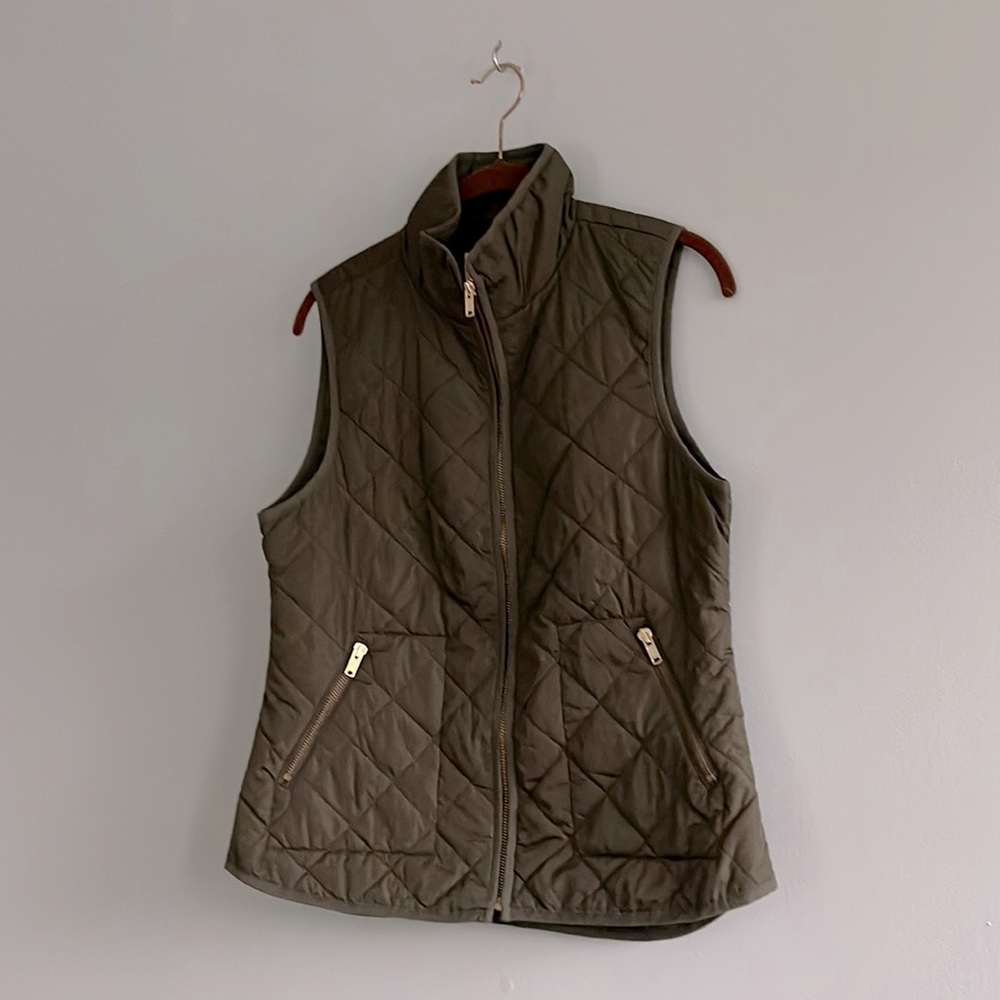Old Navy Size S Forest Green Quilted Vest